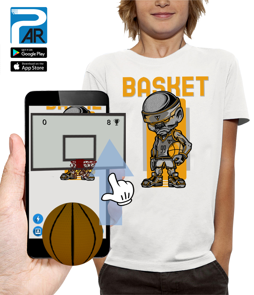 shirt 3D BASKETBALL réalité augmentée
