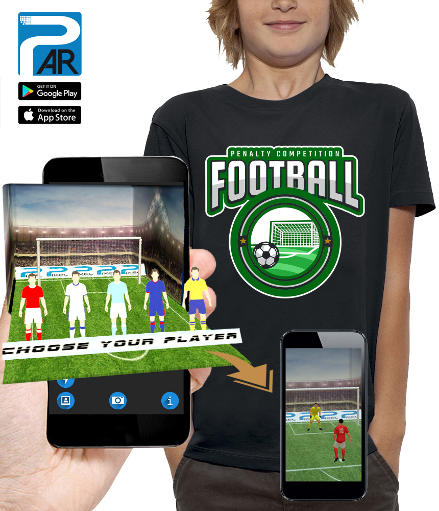 shirt 3D football réalité augmentée