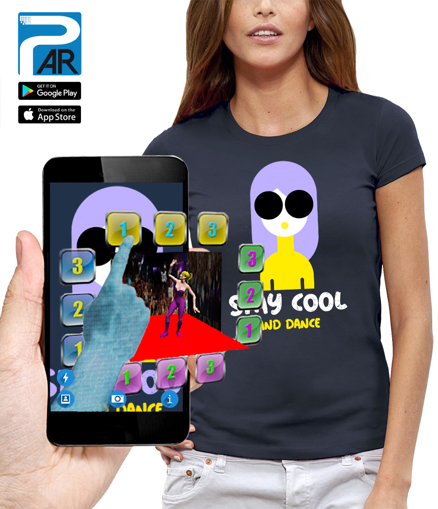 shirt 3D STAY COOL AND DANSE réalité augmentée