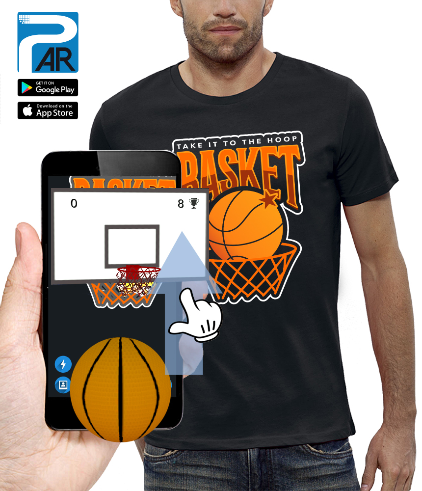 shirt 3D BASKETBALL france marseille paris réalité augmentée