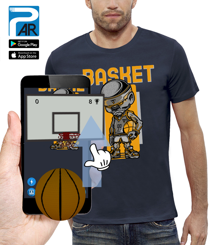 shirt 3D BASKETBALL réalité augmentée