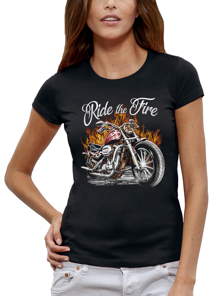 shirt BIKERS - RIDE THE FIRE