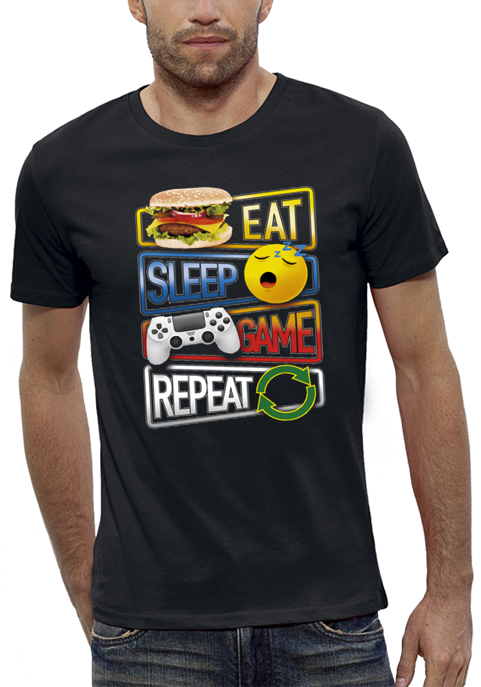 shirt EAT SLEEP GAME REPEAT