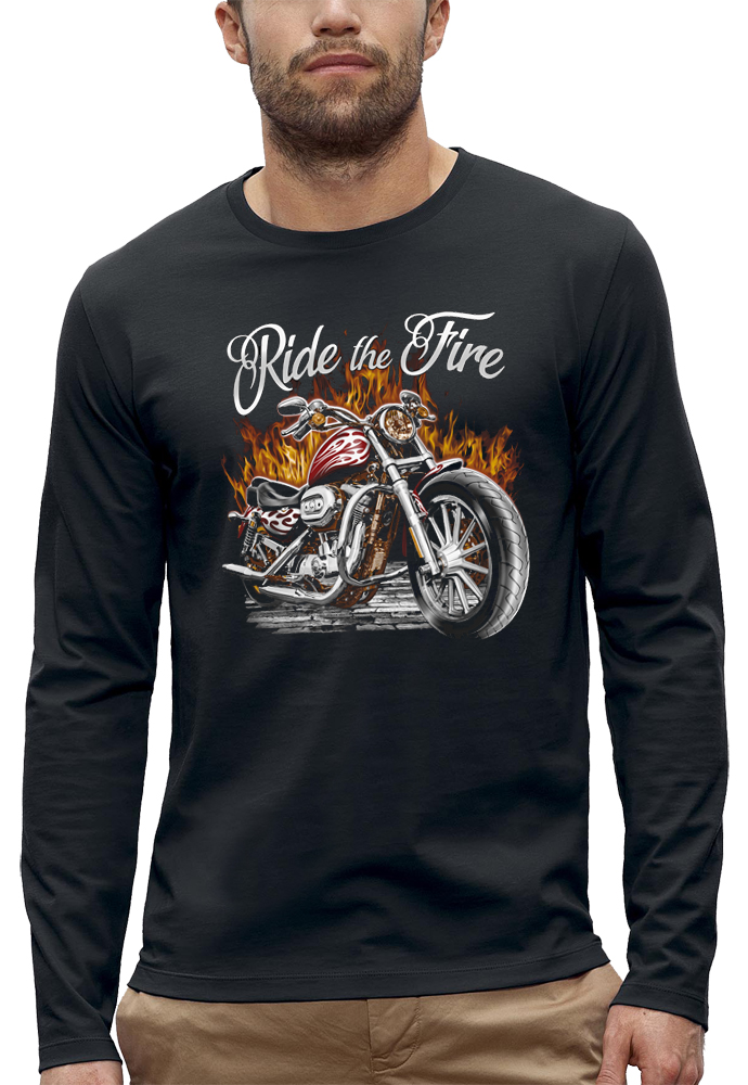 shirt BIKERS - RIDE THE FIRE